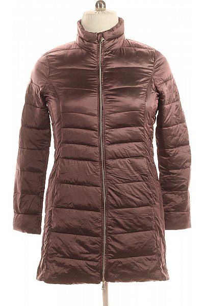 Prošívaná Dámská Bunda Vínová Esmara Second Hand Vel. L