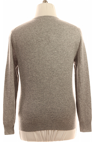 Pánský Pulovr Kašmírový Šedý Vel. L
