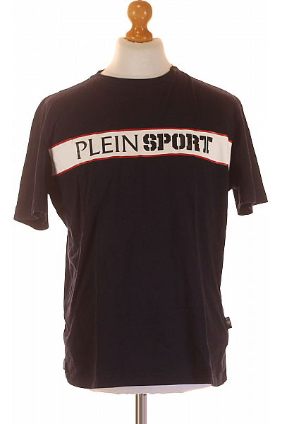 Pánské Tričko S Potiskem Modré PLEIN SPORT Vel. XL