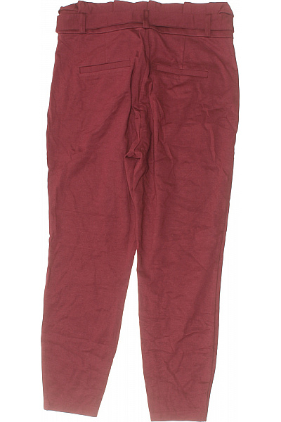 VERO MODA Dámské Kalhoty s Vysokým Sedem Vínová Vel. M