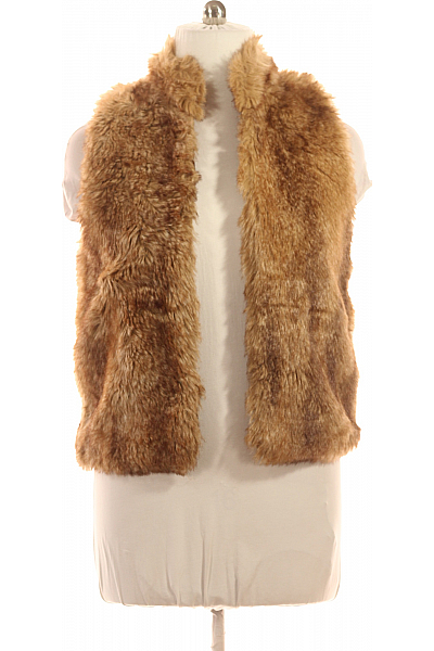 Teplá Dámská Vesta Hnědá Second Hand Vel. L/XL