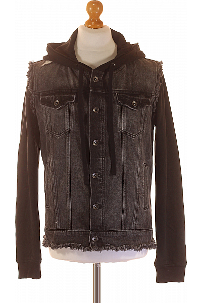 Džínová Pánská Bunda Černá Vel. M