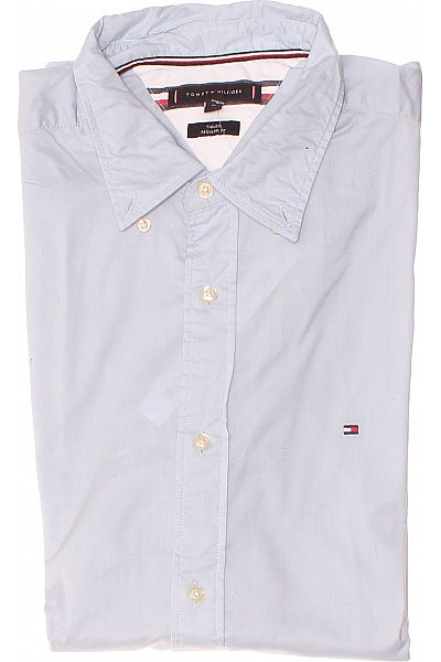 TOMMY HILFIGER Pánská Košile Jednobarevná Modrá Vel. XL