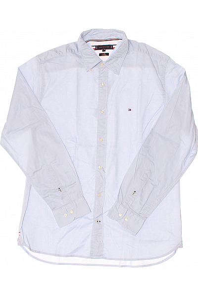 TOMMY HILFIGER Pánská Košile Jednobarevná Modrá Vel. XL