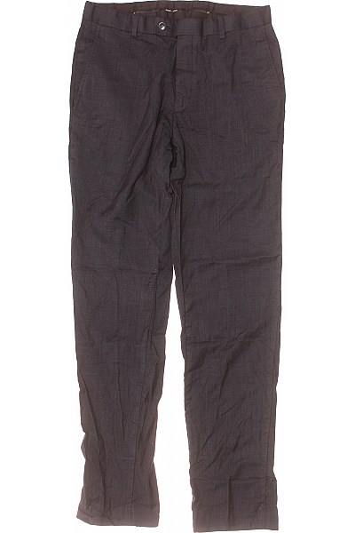 DANIEL HECHTER Společenské Pánské Kalhoty Vlněné Modré