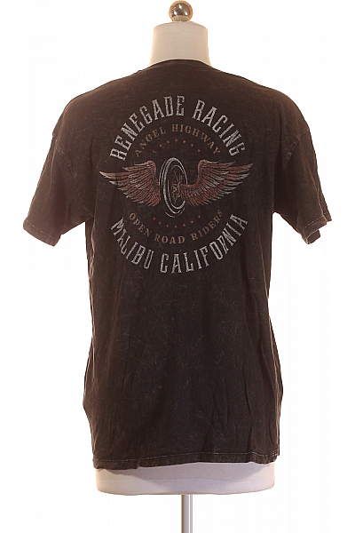 Dámské Tričko s Potiskem Černé Hollister Second hand Vel. XS