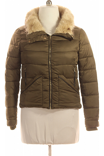 Zimní Dámská Bunda Zelená ZARA Vel. L Zimní Dámská Bunda Zelená ZARA Vel. L