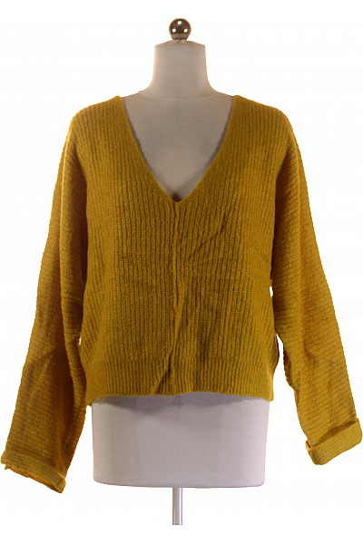 Dámský Svetr Vlněný Zelený Second Hand Vel. S