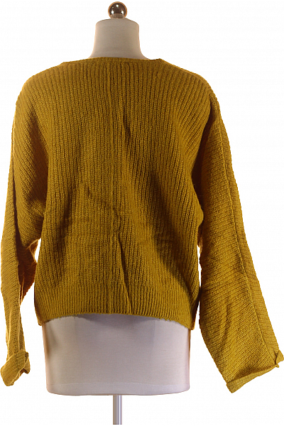 Dámský Svetr Vlněný Zelený Second hand Vel. S