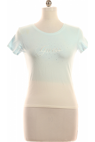 Dámské Tričko Modré Guess Second Hand Vel. L