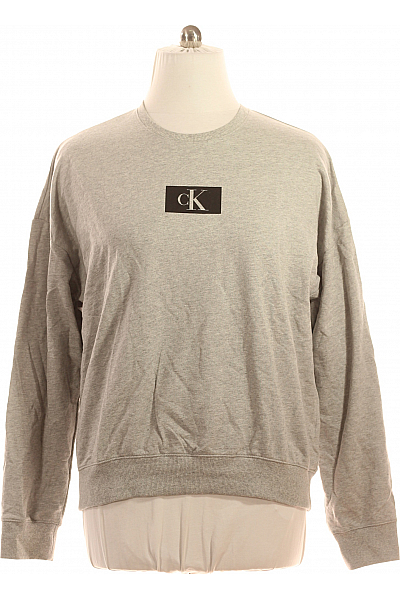 Pánská Mikina Bez Zapínání Šedá Calvin Klein Vel. L