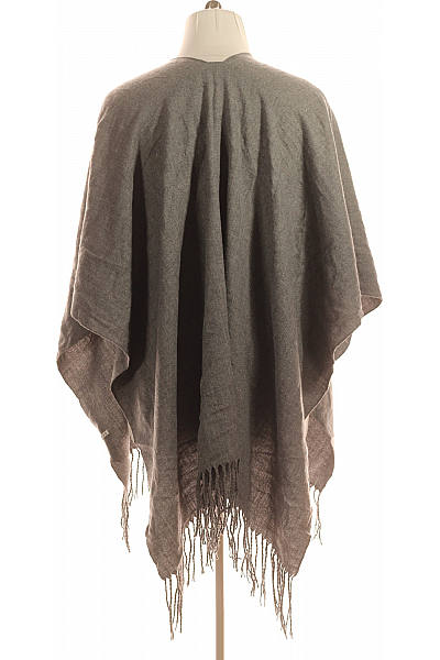 PIECES Pončo Šedé Second hand