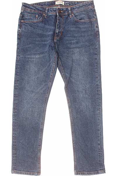 Bershka Pánské Rovné Džíny Modré Vel. 42