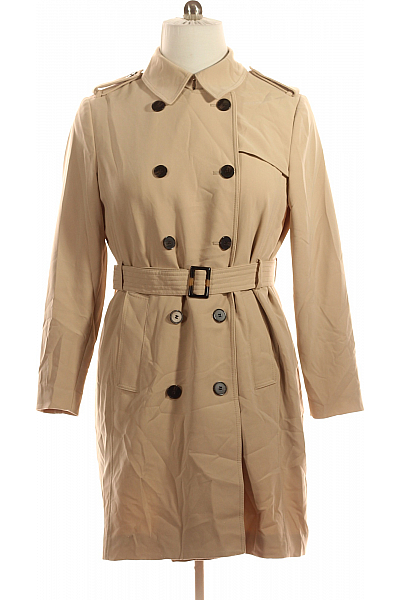 Dámský Kabát Béžový Second Hand Vel.  44