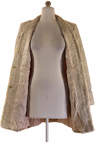 Dámský Kabát Béžový Second hand Vel. 36