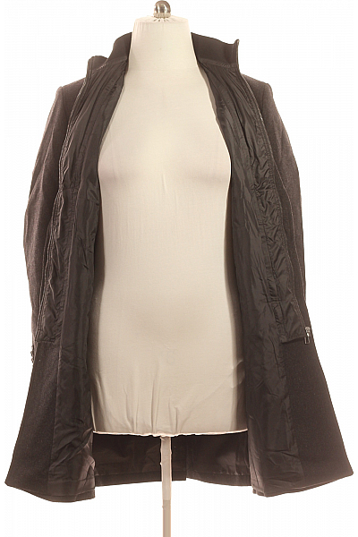 TOM TAILOR Pánský Kabát Vlněný Černý Second hand Vel. M