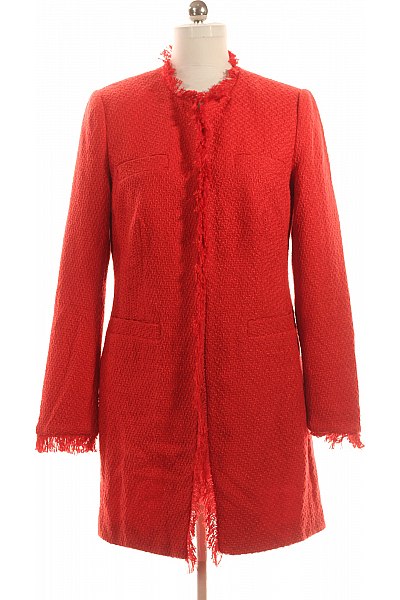 Krátký Dámský Kabát Červený Vel. 42