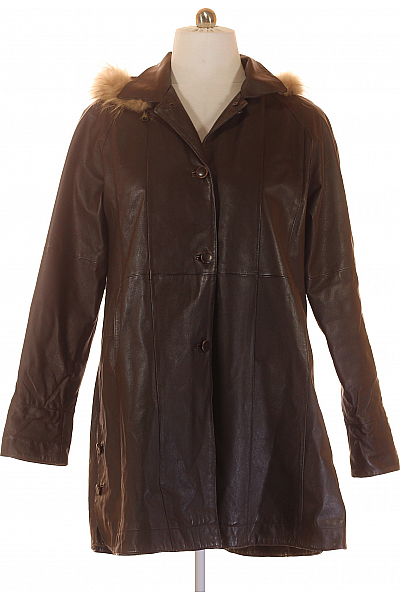 Dámská Bunda Kožená Hnědá Second hand Vel. XL