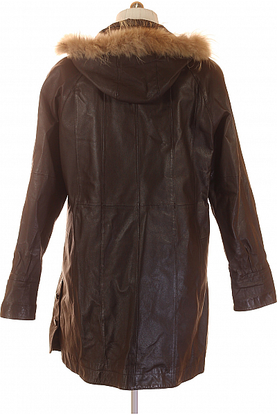 Dámská Bunda Kožená Hnědá Second hand Vel. XL