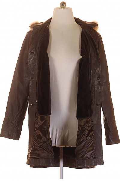 Dámská Bunda Kožená Hnědá Second hand Vel. XL