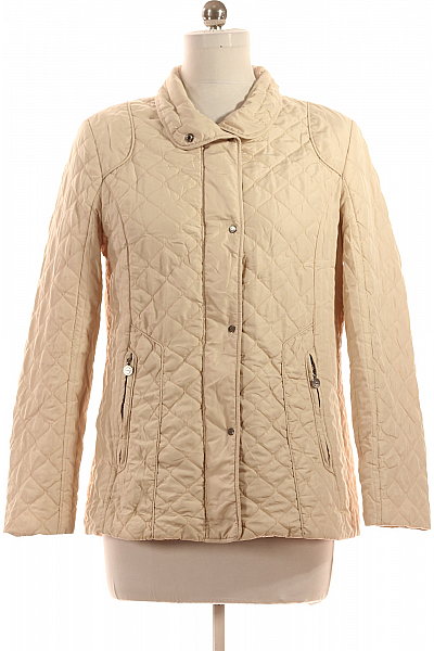 Prošívaná Dámská Bunda Béžová Second Hand Vel. 40