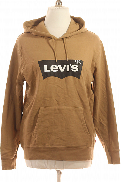 Pánská Mikina Hnědá LEVIS Second Hand Vel. L