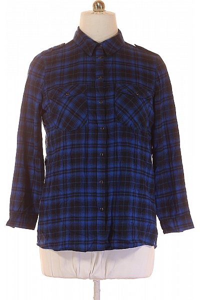 Canda Kostkovaná Dámská Košile Modrá Vel. 44