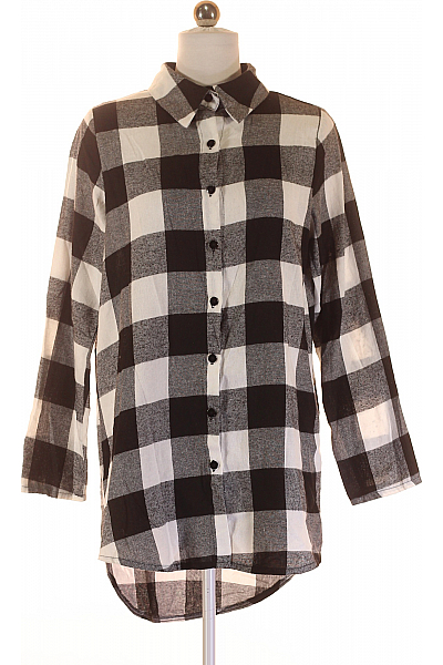 Kostkovaná Dámská Košile Černobílá Shein Second Hand Vel. S