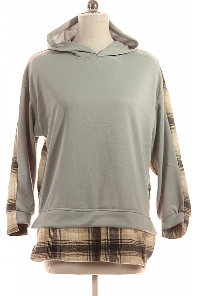 Dámská Mikina Bez Zapínání Modrá Vel. M