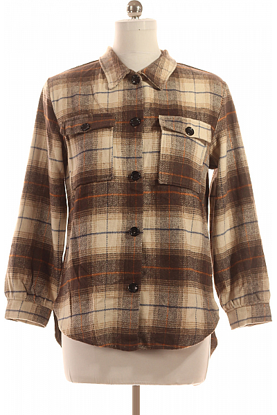 Krátký Dámský Kabát Hnědý Vel. M