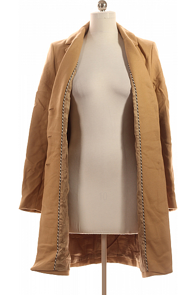 Krátký Dámský Kabát Vlněný Hnědý Canda Vel. 40