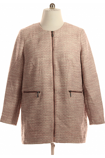 Dámský Kabát Růžový Vel. 46