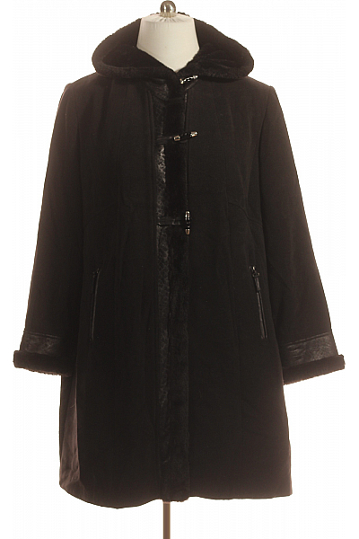 Dámský Dlouhý Kabát Černý Vel. 52