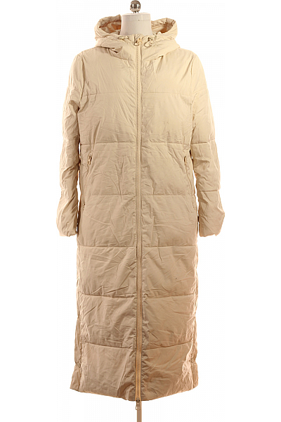 Dámská Zimní Dlouhá Bunda Béžová Canda