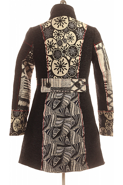 Krátký Dámský Kabát Černý Second hand Vel. M