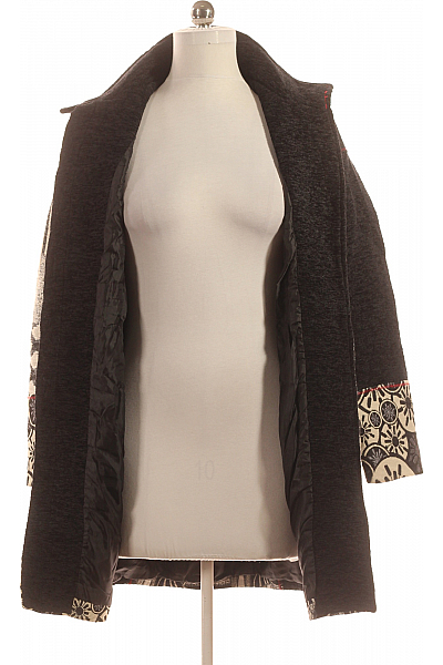 Krátký Dámský Kabát Černý Second hand Vel. M