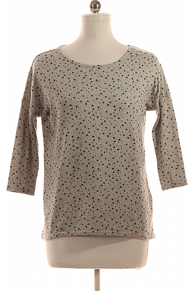 Dámské Tričko S Potiskem Šedé Second Hand Vel. 38