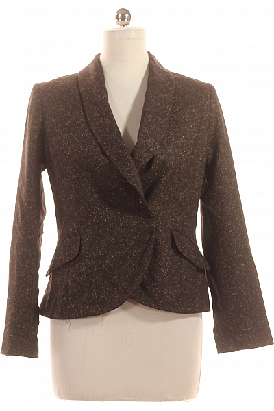 Teplé Dámské Sako Vlněné Černé Vel. 40+