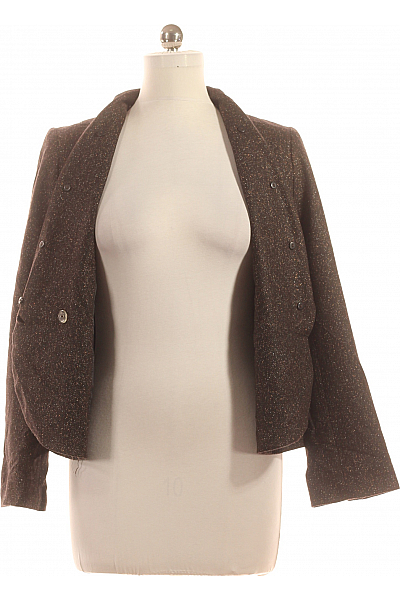 Teplé Dámské Sako Vlněné Černé Vel. 40+