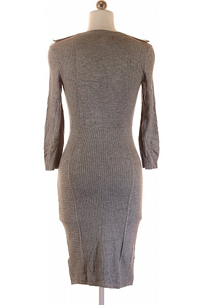  Šaty Pletené Šedé Vel. XS