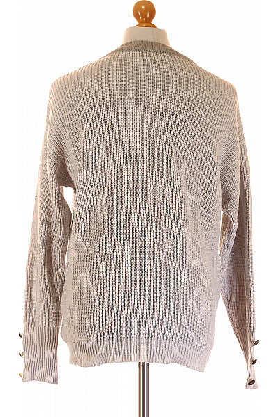 Pánský Svetr Vlněný Šedý Vel. S