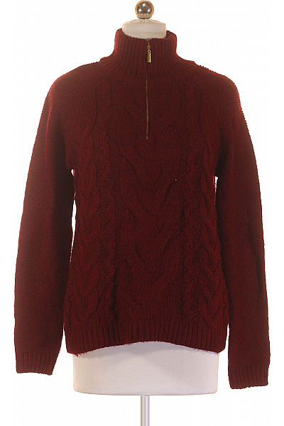 Dámský Svetr Vínový Second Hand Vel. 36