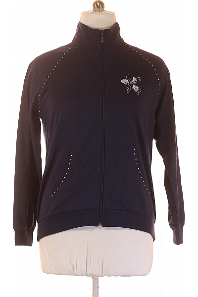 Dámská Mikina Rozepínací Modrá Vel. 44