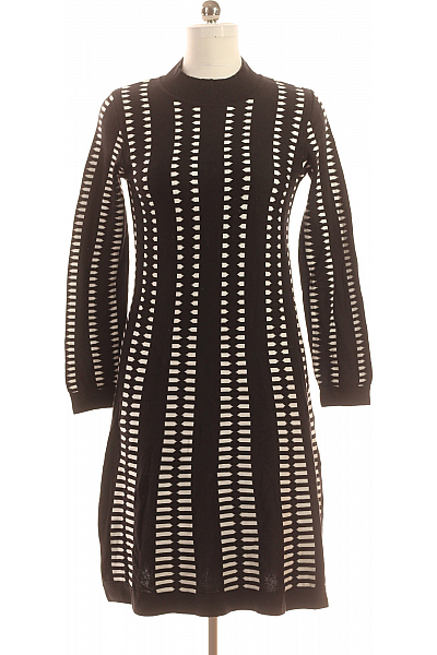  Šaty Pletené Černobílé Vel. 42