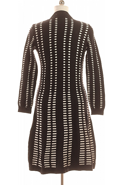  Šaty Pletené Černobílé Vel. 42