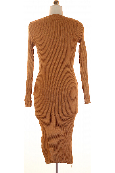  Šaty Pletené Hnědé