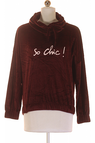 Dámská Mikina Bez Zapínání Vínová Vel. S