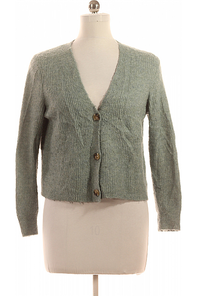 Dámský Svetr Zelený PIECES Vel. M