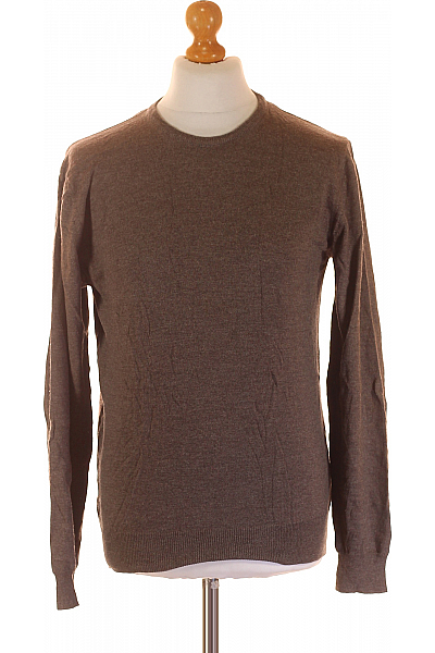 Boggi Pánský Pulovr Vlněný Hnědý Vel. L