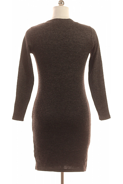  Šaty Pletené Černé Vel. M